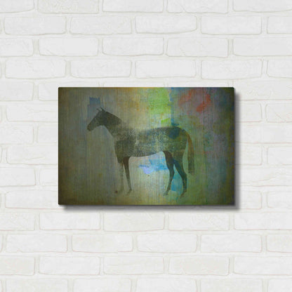 Luxe Metal Art 'Cheval Noir v3' by Ryan Fowler, Metal Wall Art,24x16