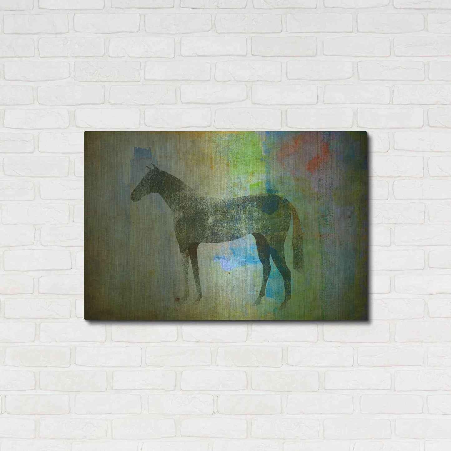 Luxe Metal Art 'Cheval Noir v3' by Ryan Fowler, Metal Wall Art,36x24
