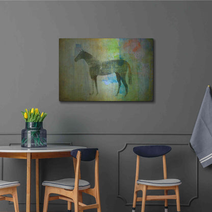 Luxe Metal Art 'Cheval Noir v3' by Ryan Fowler, Metal Wall Art,36x24