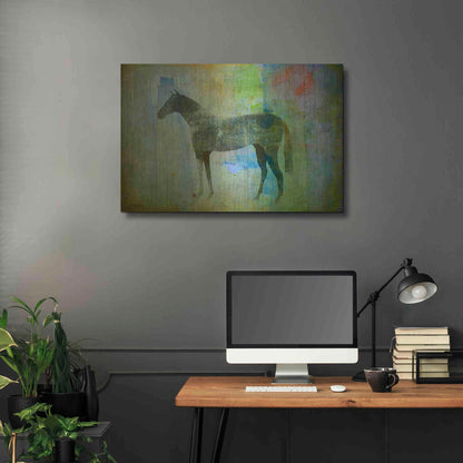 Luxe Metal Art 'Cheval Noir v3' by Ryan Fowler, Metal Wall Art,36x24