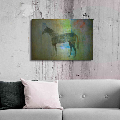 Luxe Metal Art 'Cheval Noir v3' by Ryan Fowler, Metal Wall Art,36x24