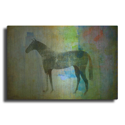 Luxe Metal Art 'Cheval Noir v3' by Ryan Fowler, Metal Wall Art