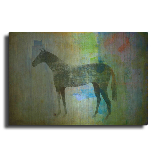 Luxe Metal Art 'Cheval Noir v3' by Ryan Fowler, Metal Wall Art