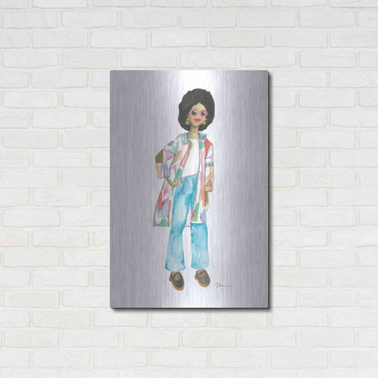 Luxe Metal Art 'Coat of Many Colors' by Jessica Mingo, Metal Wall Art,24x36