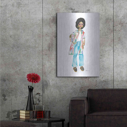 Luxe Metal Art 'Coat of Many Colors' by Jessica Mingo, Metal Wall Art,24x36