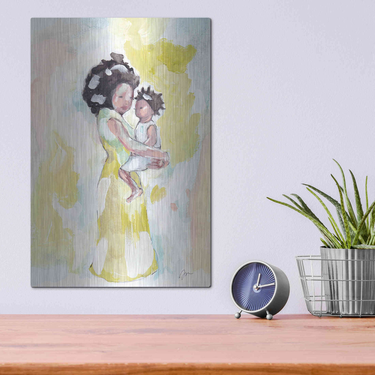 Luxe Metal Art 'Unconditional Love' by Jessica Mingo, Metal Wall Art,12x16