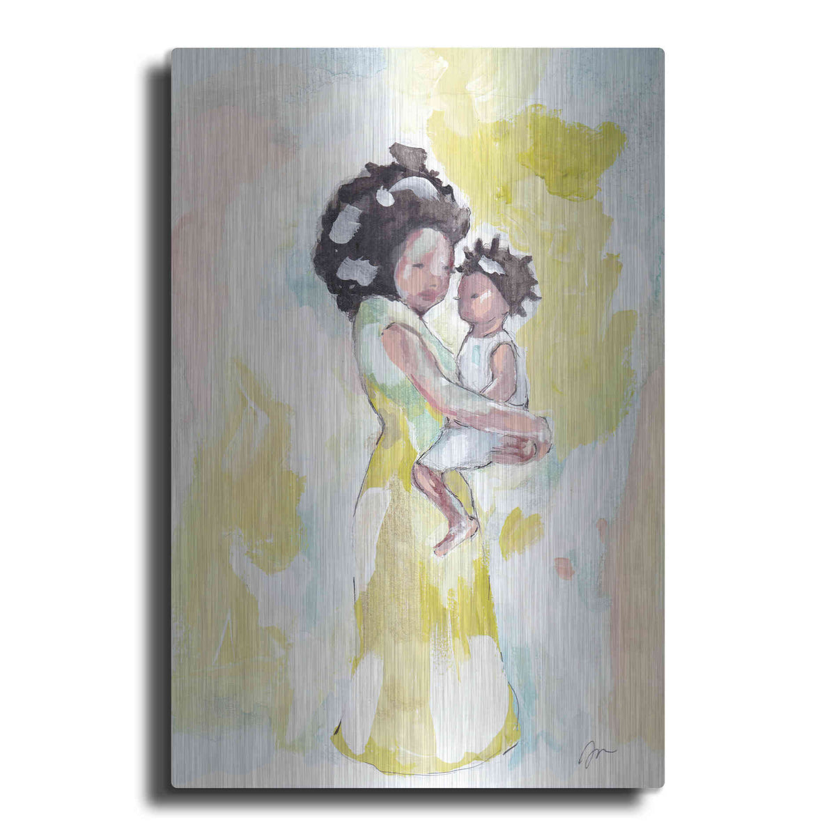 Luxe Metal Art 'Unconditional Love' by Jessica Mingo, Metal Wall Art