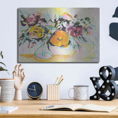 Luxe Metal Art 'Smile I' by Jessica Mingo, Metal Wall Art,16x12