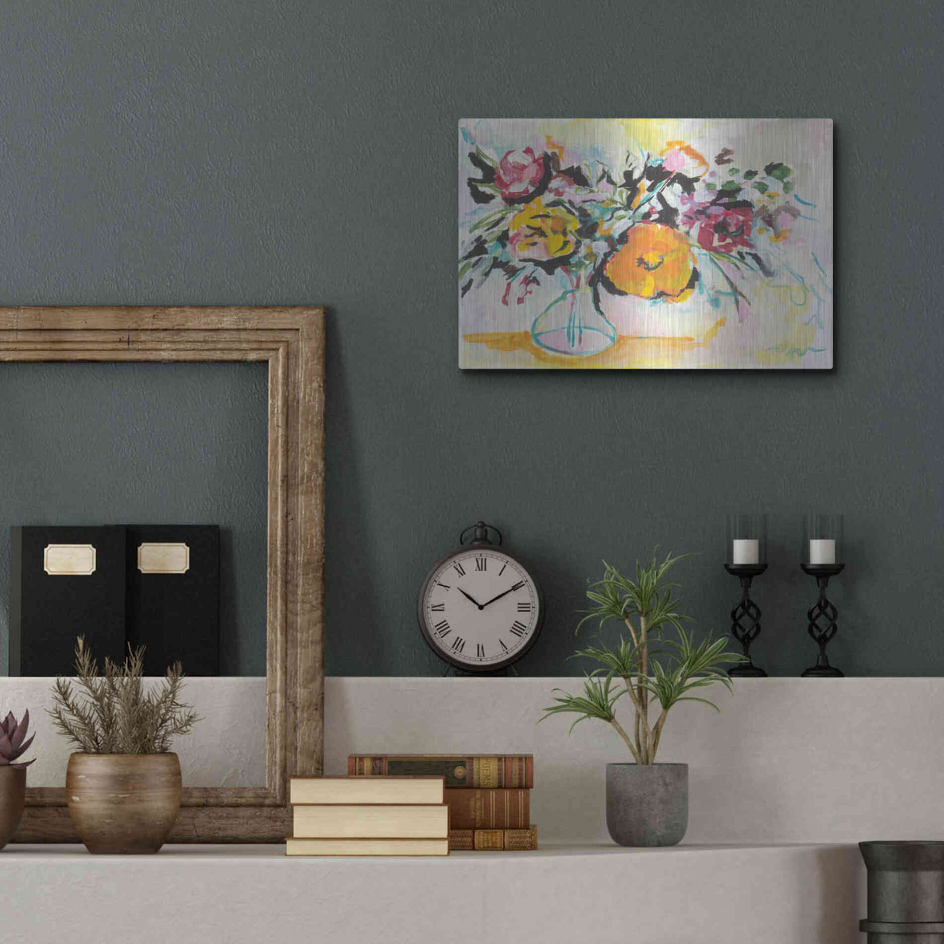 Luxe Metal Art 'Smile I' by Jessica Mingo, Metal Wall Art,16x12
