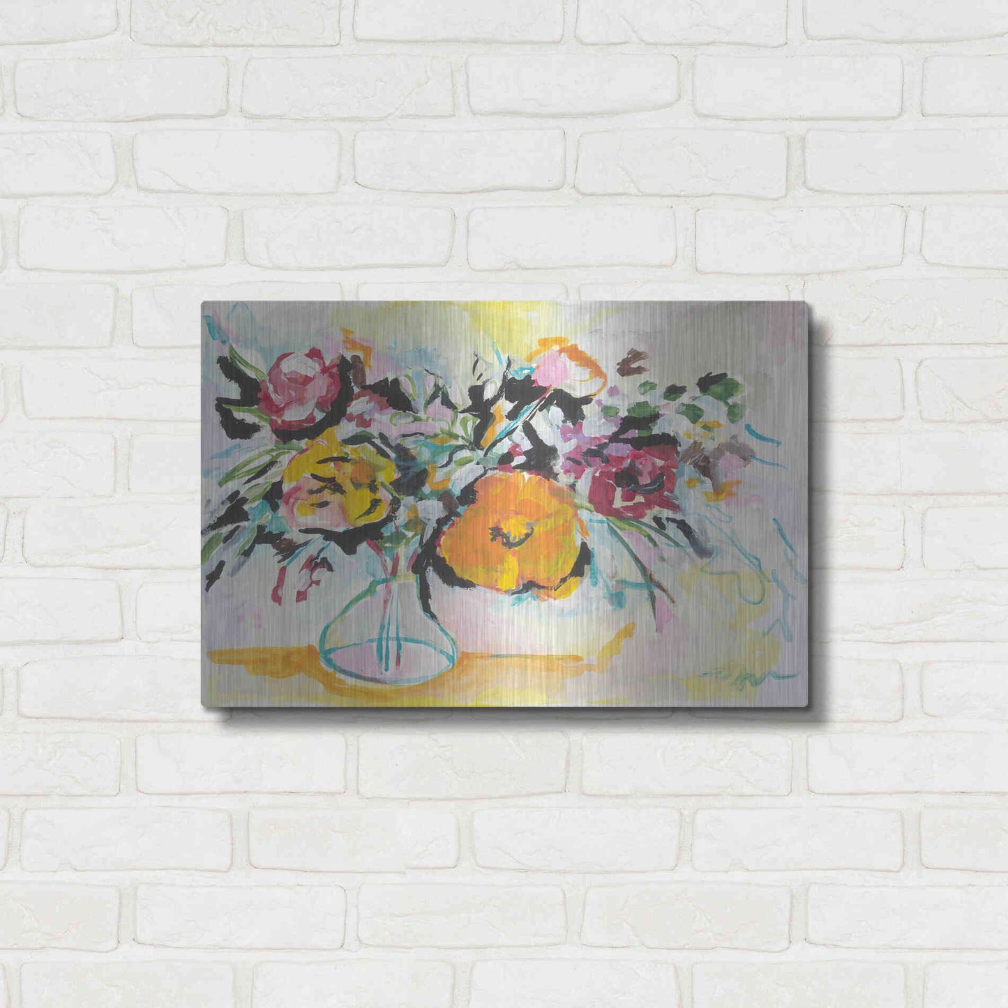 Luxe Metal Art 'Smile I' by Jessica Mingo, Metal Wall Art,24x16