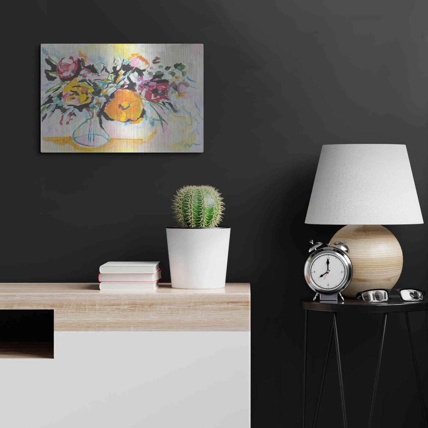 Luxe Metal Art 'Smile I' by Jessica Mingo, Metal Wall Art,24x16