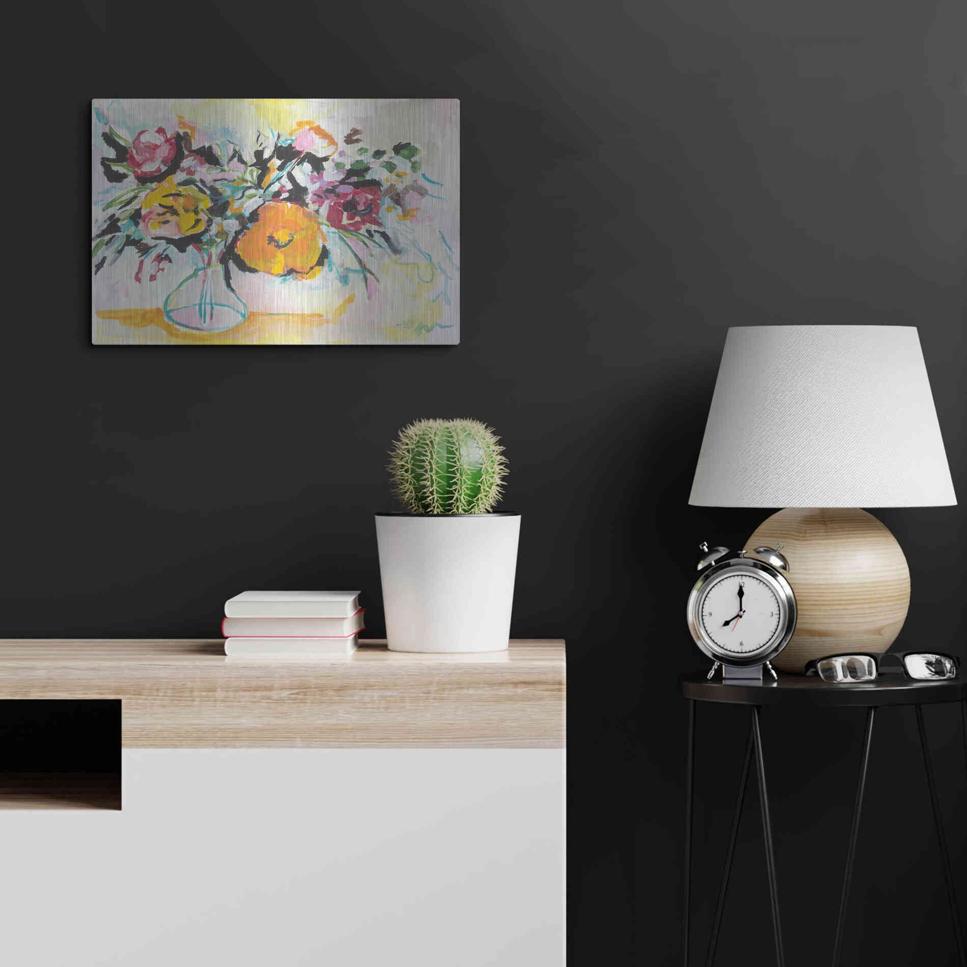 Luxe Metal Art 'Smile I' by Jessica Mingo, Metal Wall Art,24x16
