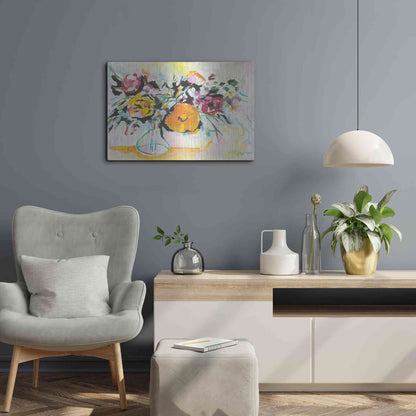 Luxe Metal Art 'Smile I' by Jessica Mingo, Metal Wall Art,24x16