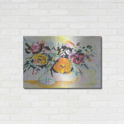 Luxe Metal Art 'Smile I' by Jessica Mingo, Metal Wall Art,36x24