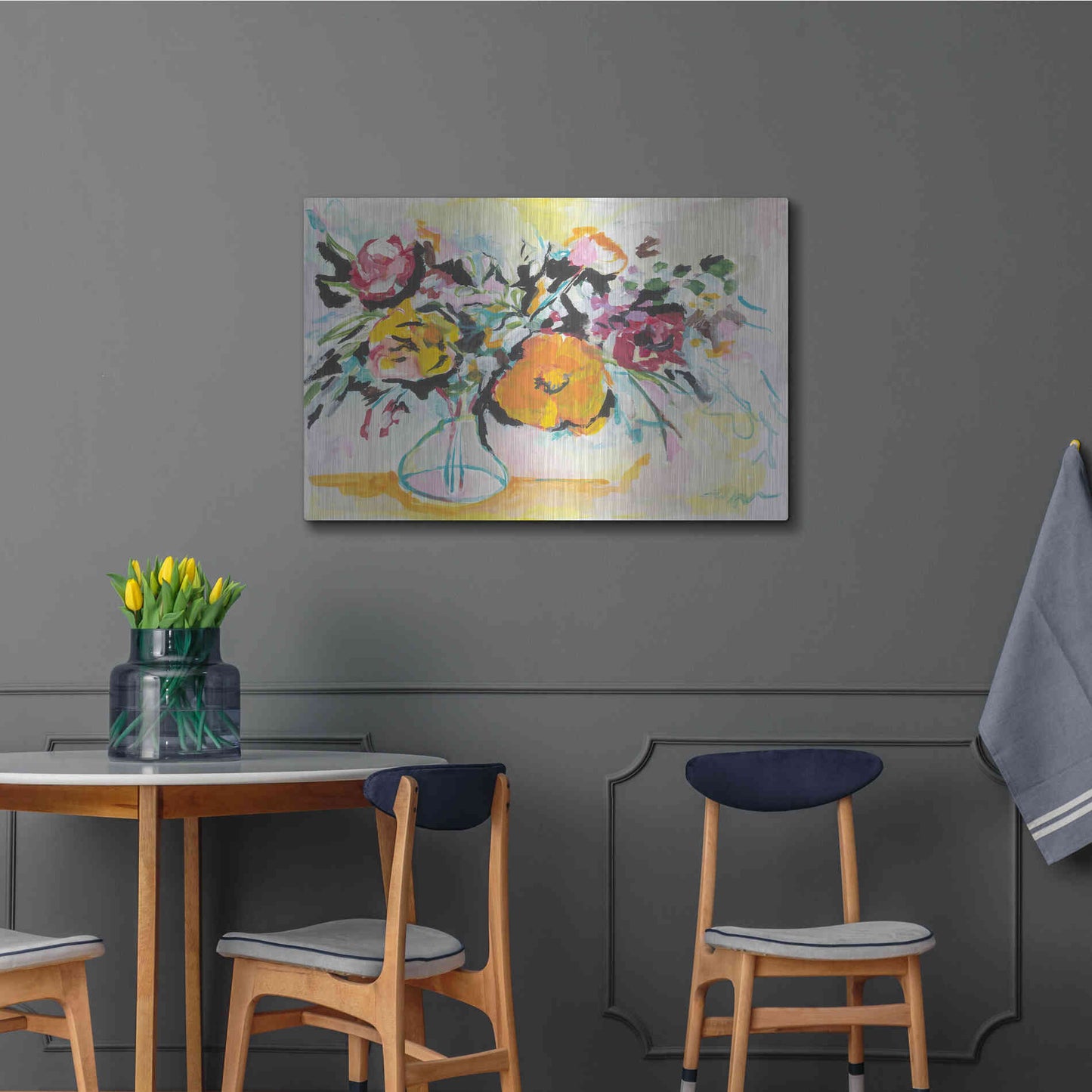 Luxe Metal Art 'Smile I' by Jessica Mingo, Metal Wall Art,36x24
