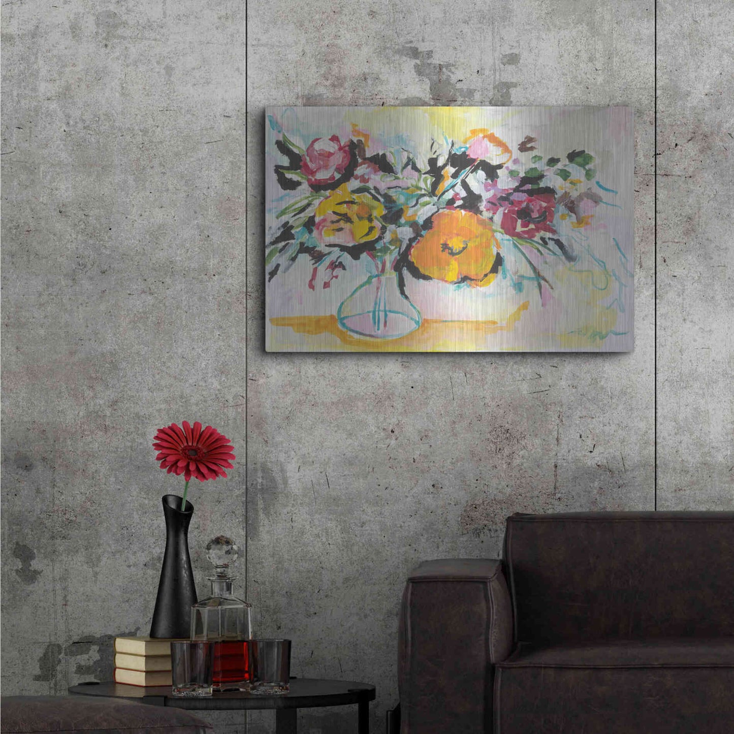 Luxe Metal Art 'Smile I' by Jessica Mingo, Metal Wall Art,36x24