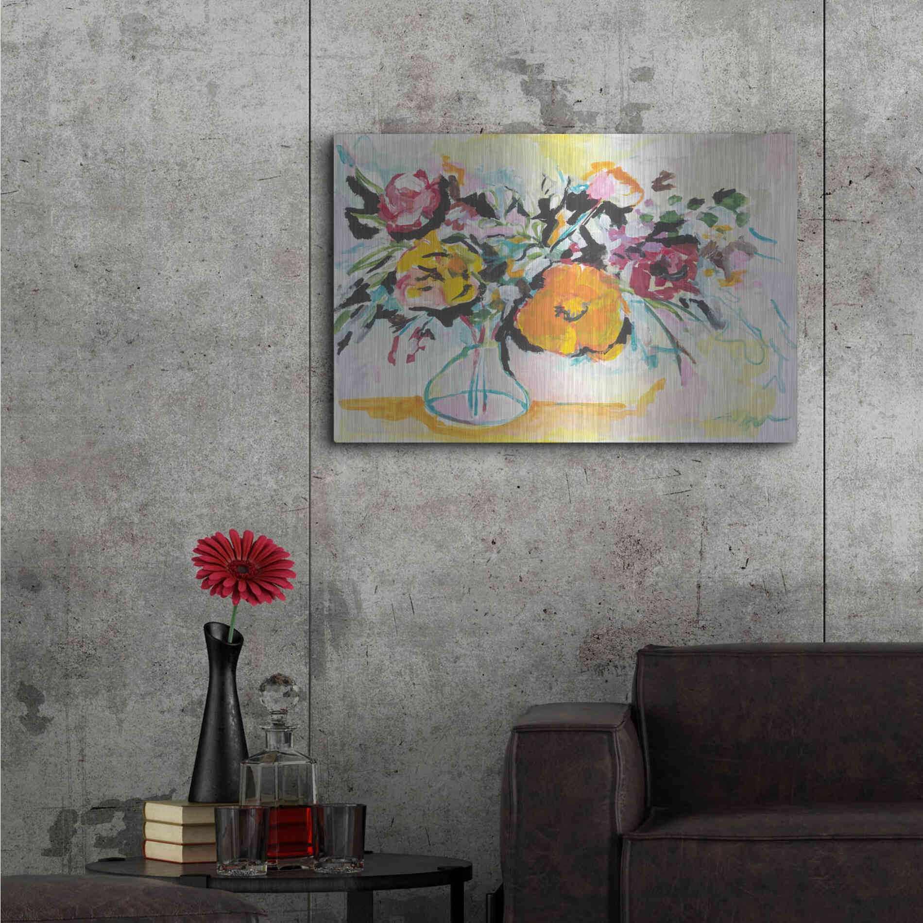 Luxe Metal Art 'Smile I' by Jessica Mingo, Metal Wall Art,36x24