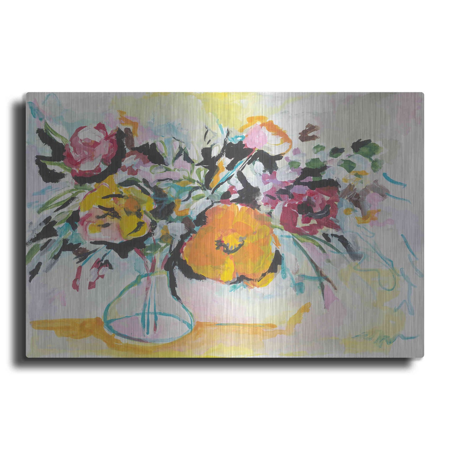 Luxe Metal Art 'Smile I' by Jessica Mingo, Metal Wall Art