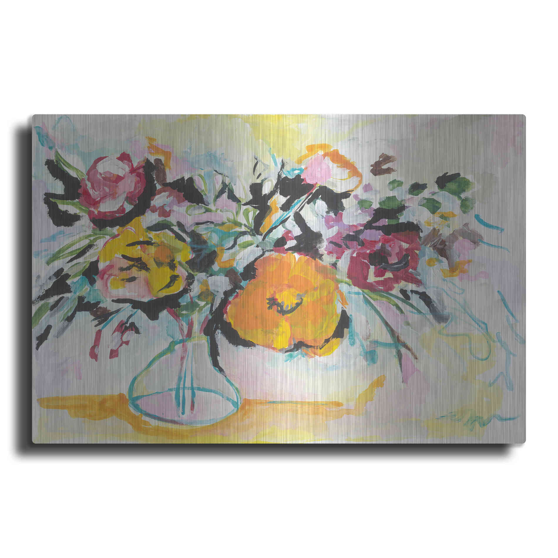 Luxe Metal Art 'Smile I' by Jessica Mingo, Metal Wall Art