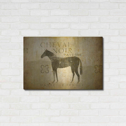Luxe Metal Art 'Cheval Noir v4' by Ryan Fowler, Metal Wall Art,36x24