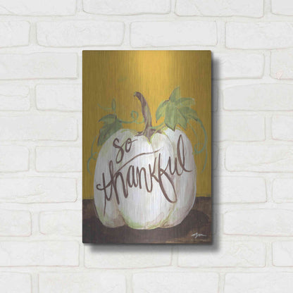 Luxe Metal Art 'So Thankful' by Jessica Mingo, Metal Wall Art,12x16