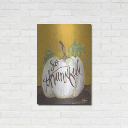 Luxe Metal Art 'So Thankful' by Jessica Mingo, Metal Wall Art,24x36