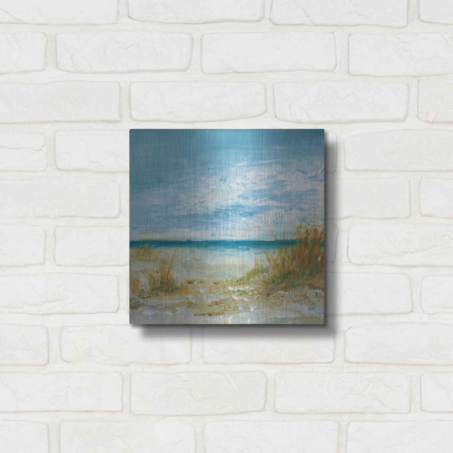Luxe Metal Art 'Sea Breeze' by Kamdon Kreations, Metal Wall Art,12x12