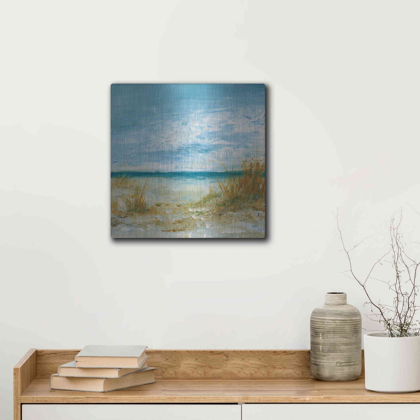 Luxe Metal Art 'Sea Breeze' by Kamdon Kreations, Metal Wall Art,12x12