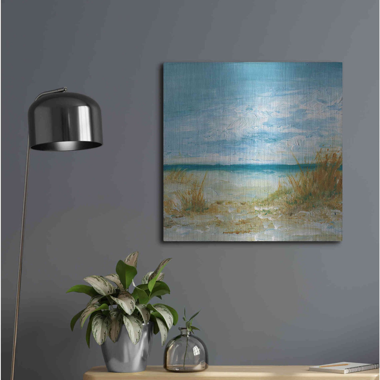 Luxe Metal Art 'Sea Breeze' by Kamdon Kreations, Metal Wall Art,24x24