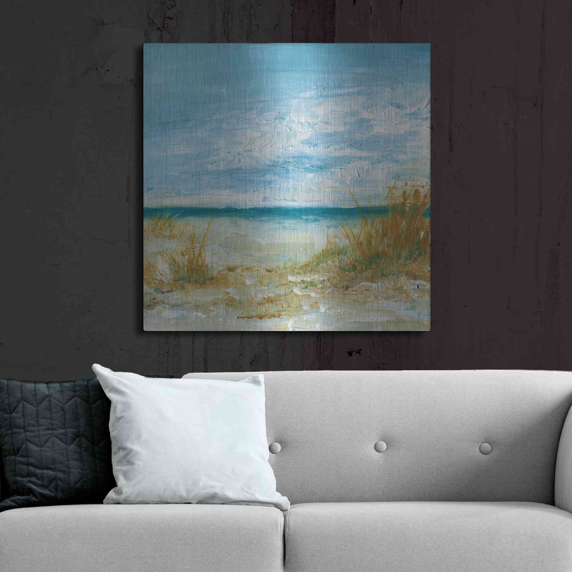 Luxe Metal Art 'Sea Breeze' by Kamdon Kreations, Metal Wall Art,36x36