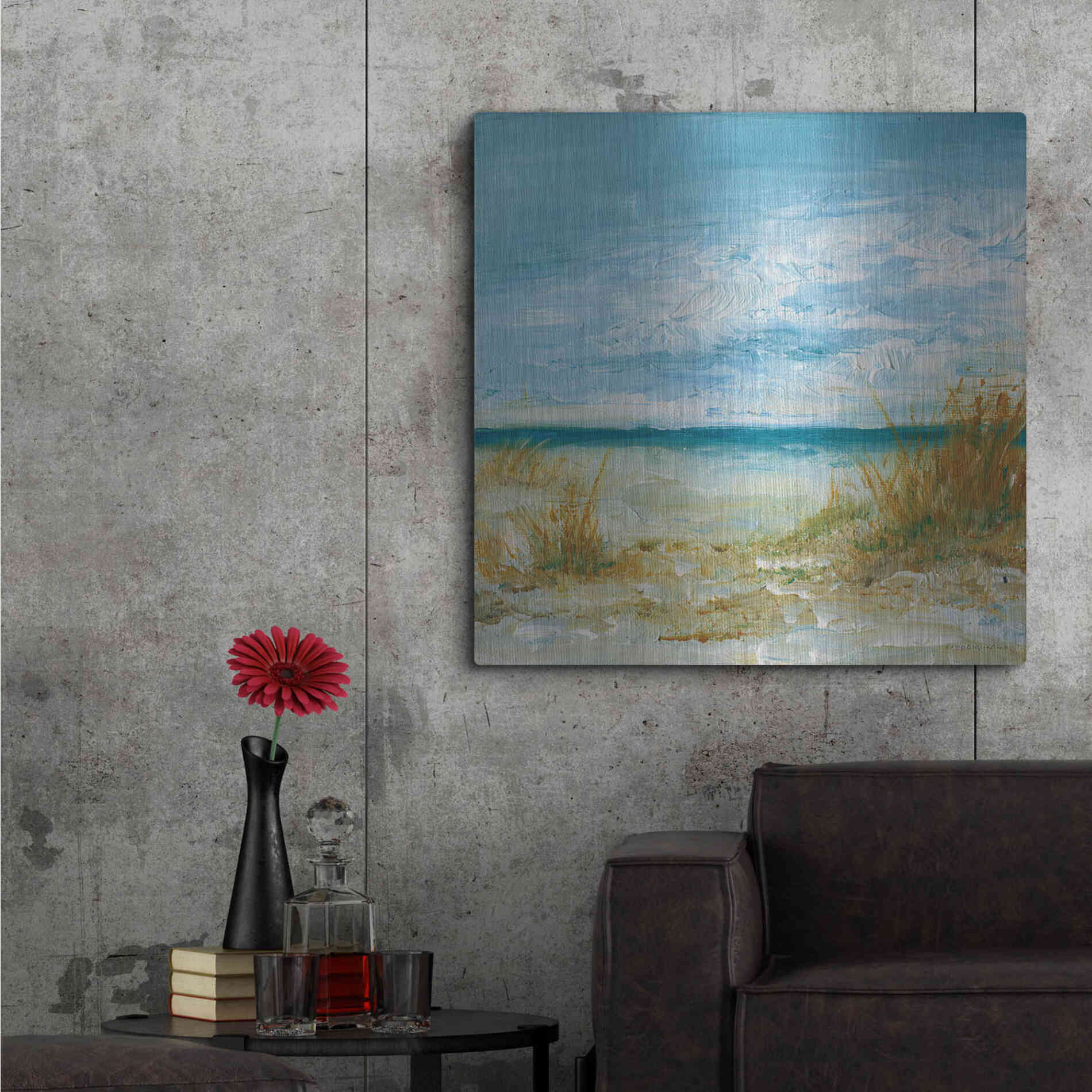 Luxe Metal Art 'Sea Breeze' by Kamdon Kreations, Metal Wall Art,36x36