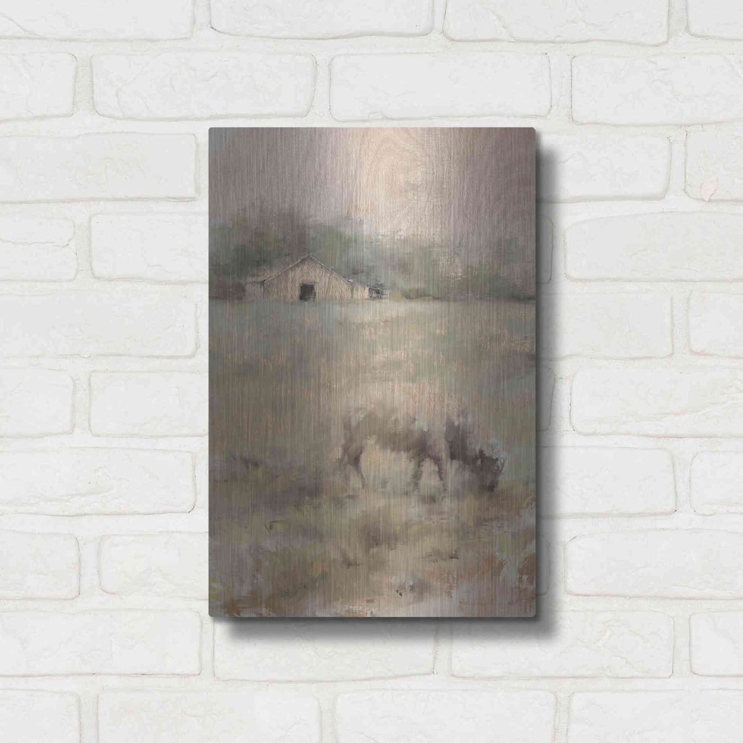 Luxe Metal Art 'The Front Pasture' by Kamdon Kreations, Metal Wall Art,12x16