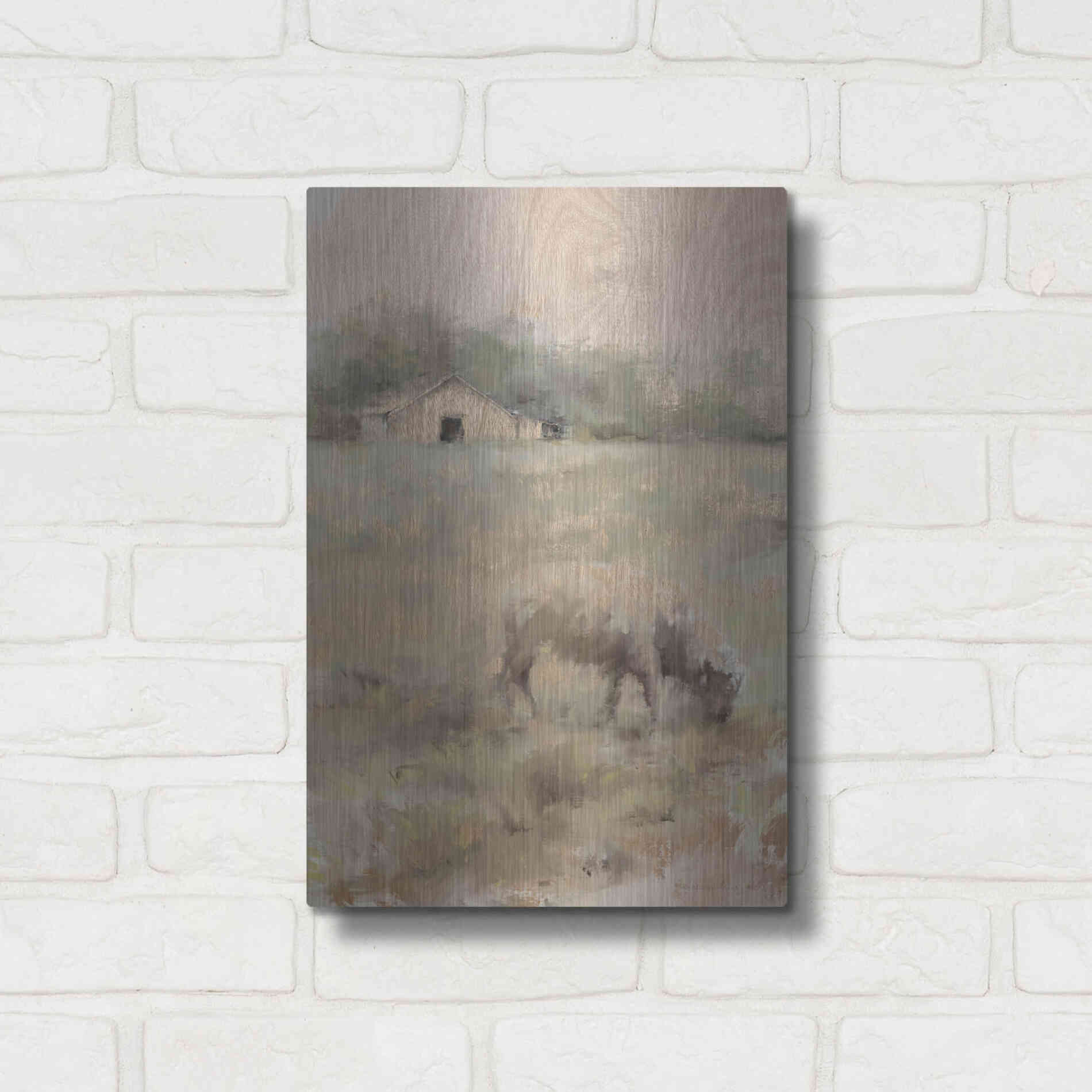 Luxe Metal Art 'The Front Pasture' by Kamdon Kreations, Metal Wall Art,12x16