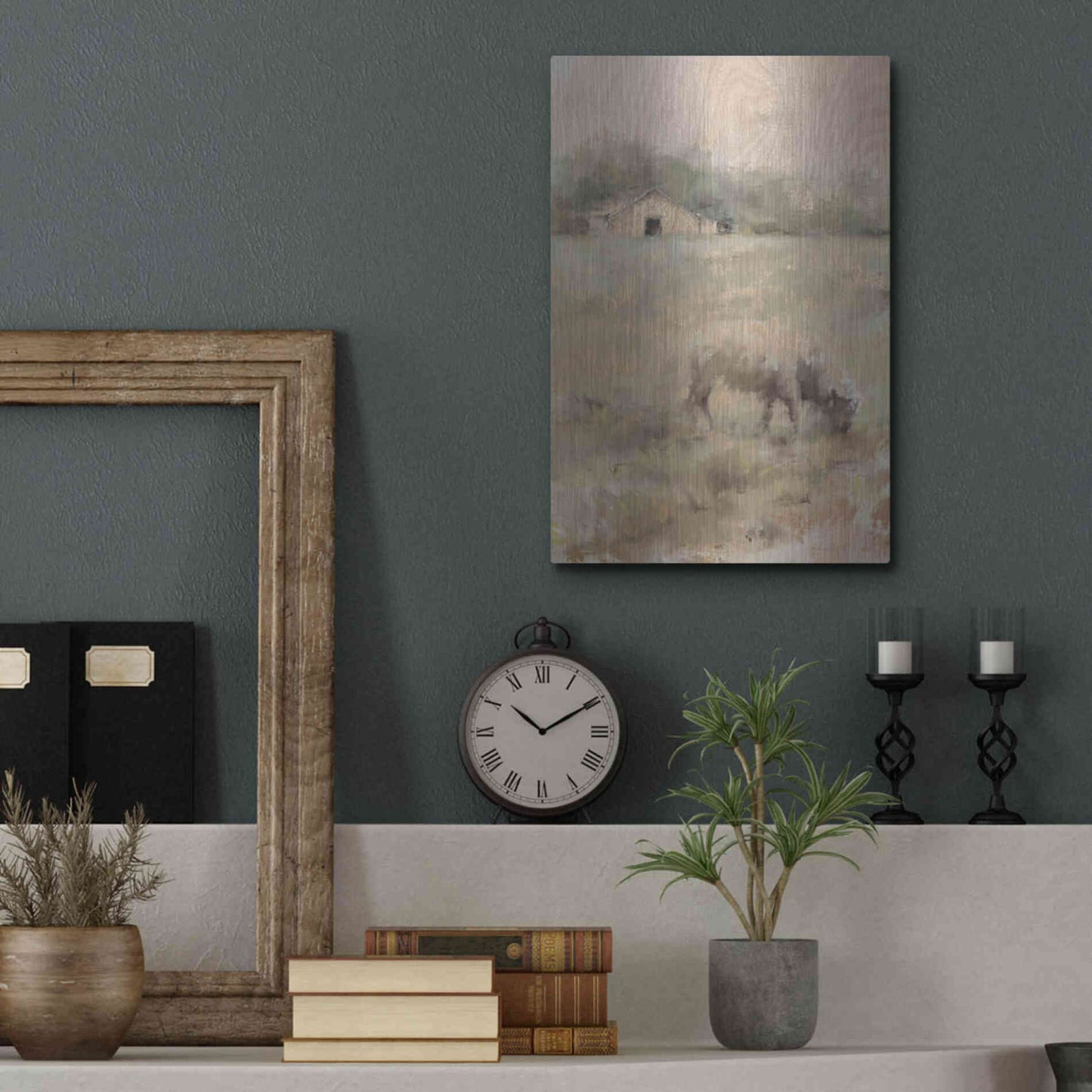 Luxe Metal Art 'The Front Pasture' by Kamdon Kreations, Metal Wall Art,12x16