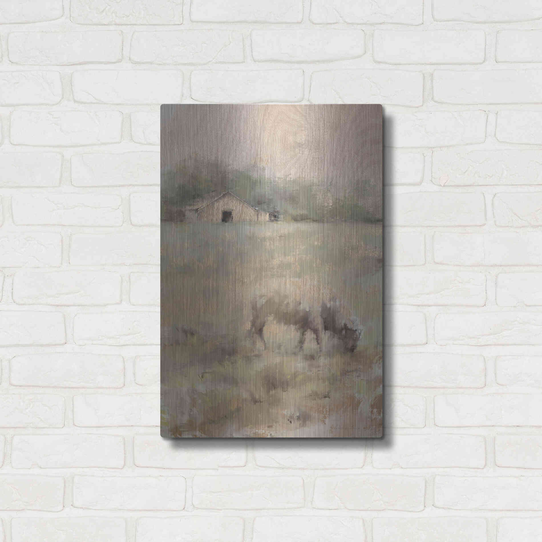 Luxe Metal Art 'The Front Pasture' by Kamdon Kreations, Metal Wall Art,16x24