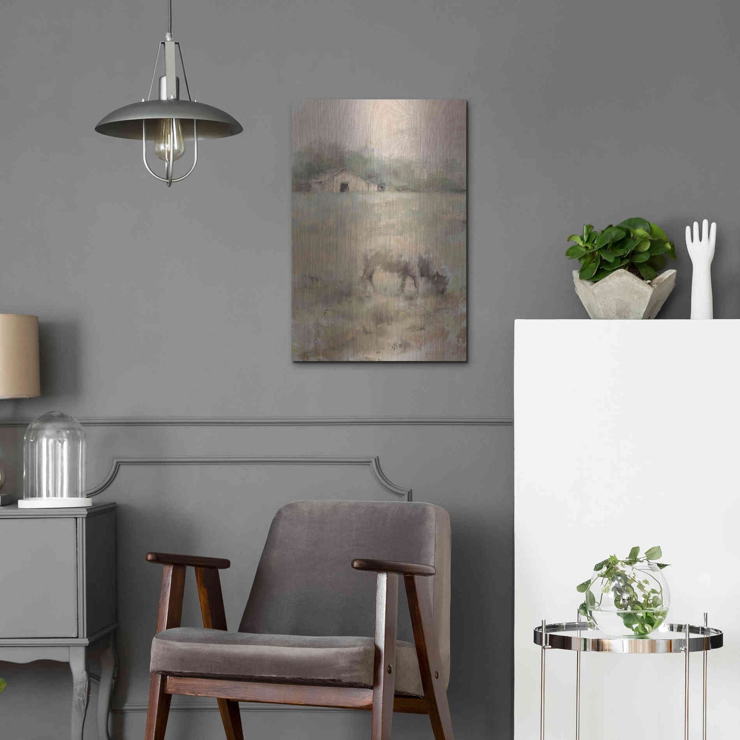 Luxe Metal Art 'The Front Pasture' by Kamdon Kreations, Metal Wall Art,16x24