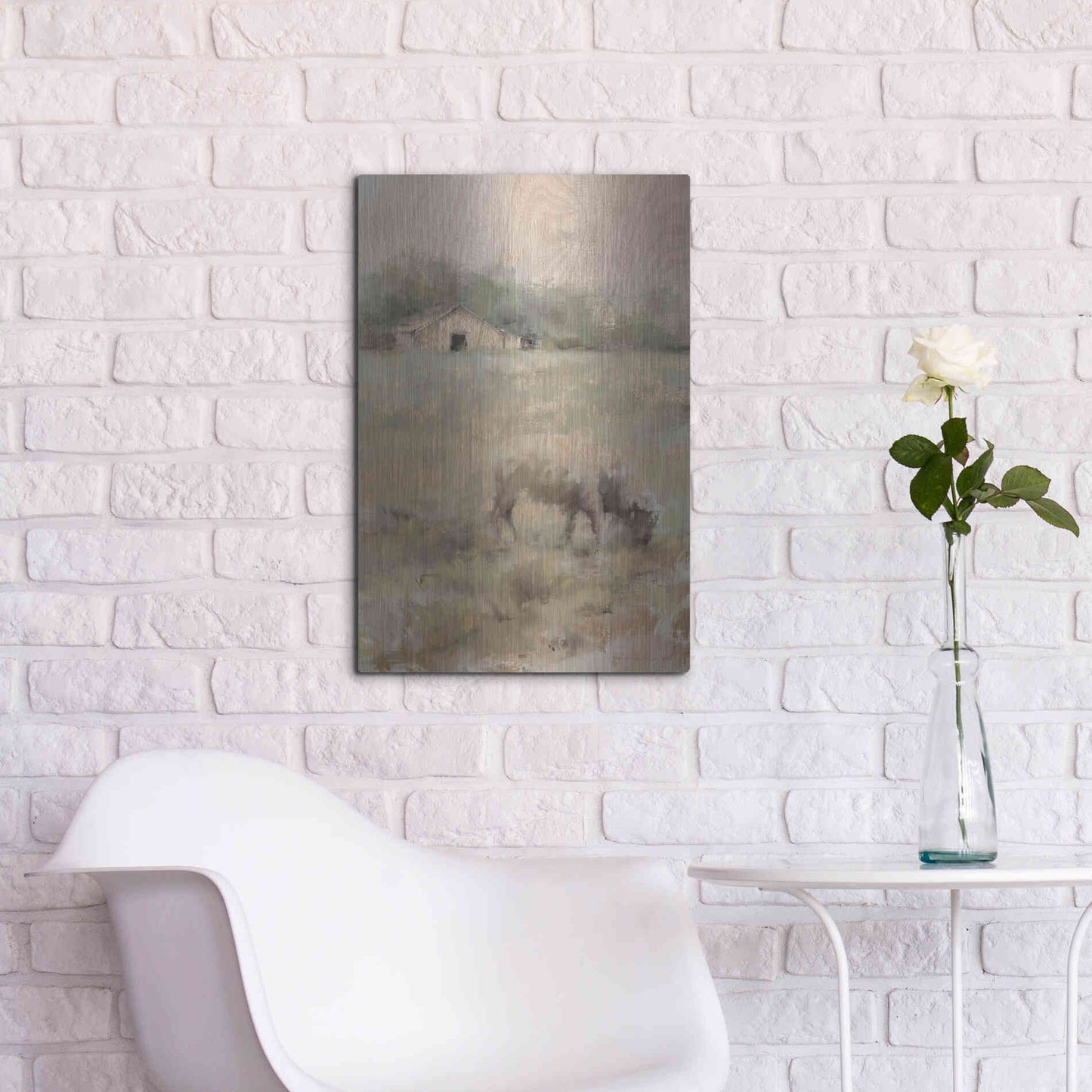 Luxe Metal Art 'The Front Pasture' by Kamdon Kreations, Metal Wall Art,16x24