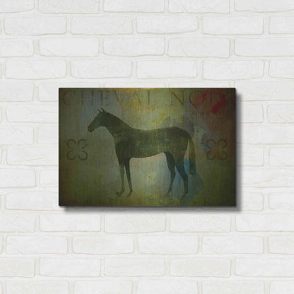 Luxe Metal Art 'Cheval Noir v1' by Ryan Fowler, Metal Wall Art,24x16