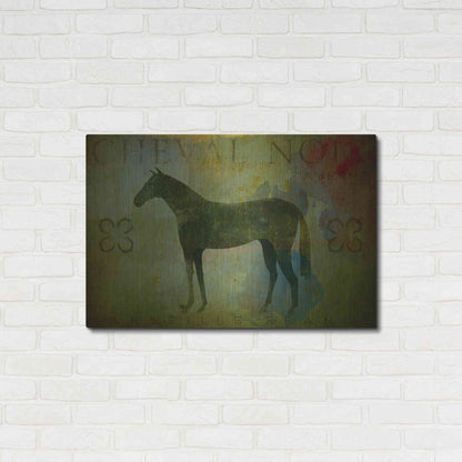 Luxe Metal Art 'Cheval Noir v1' by Ryan Fowler, Metal Wall Art,36x24