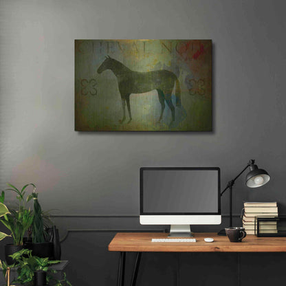 Luxe Metal Art 'Cheval Noir v1' by Ryan Fowler, Metal Wall Art,36x24
