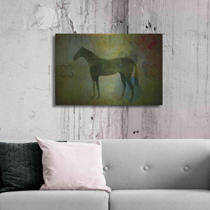 Luxe Metal Art 'Cheval Noir v1' by Ryan Fowler, Metal Wall Art,36x24