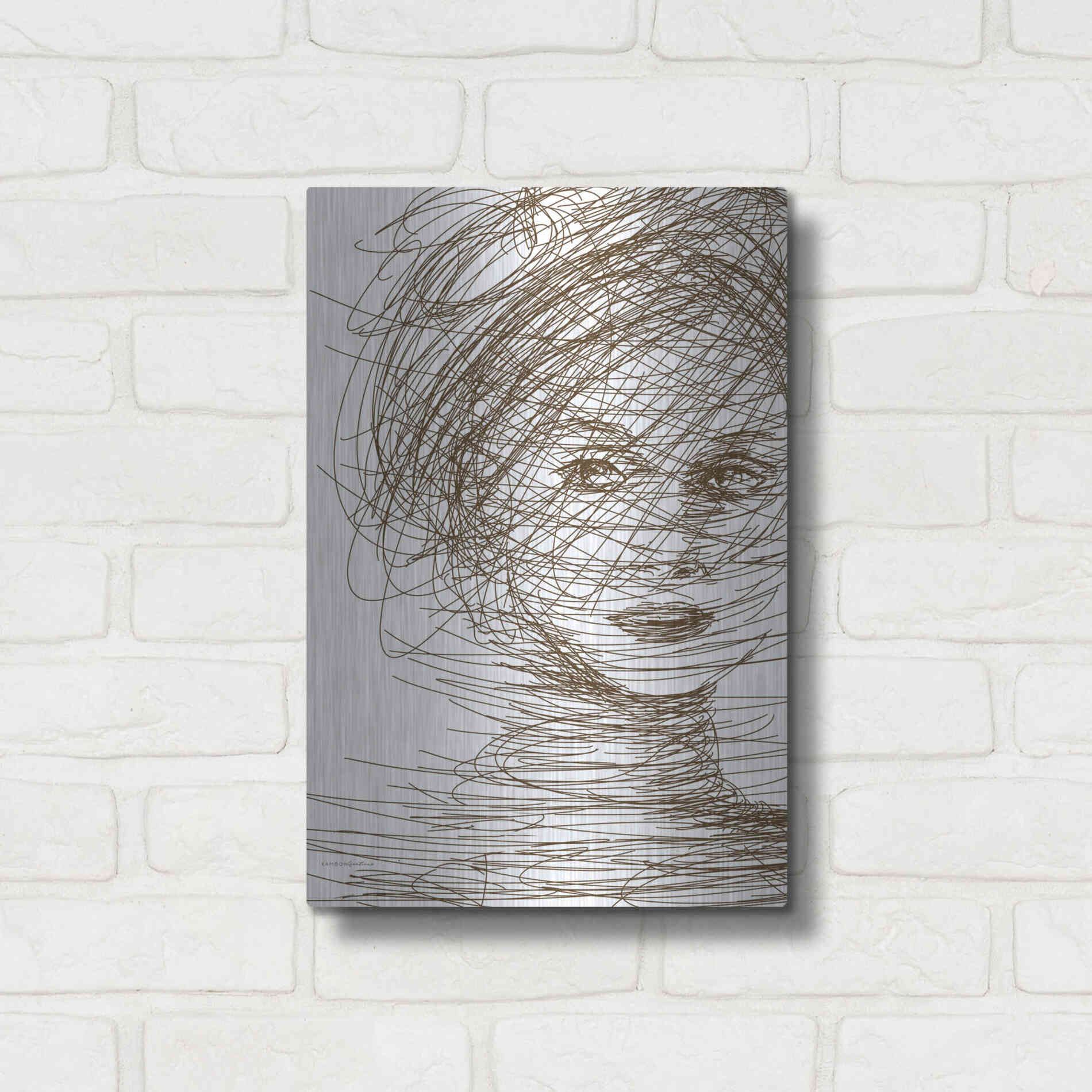 Luxe Metal Art 'Fascinator' by Kamdon Kreations, Metal Wall Art,12x16