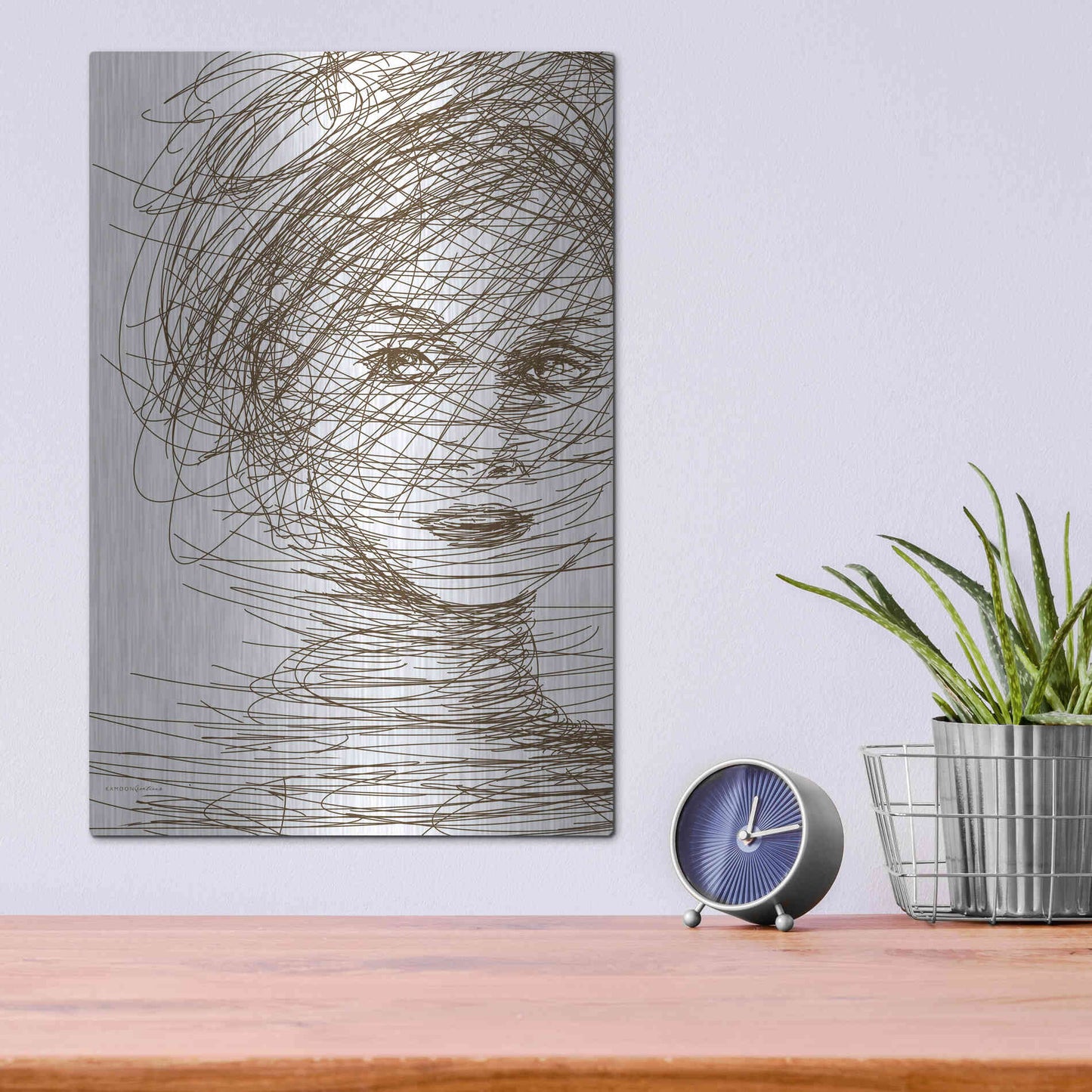 Luxe Metal Art 'Fascinator' by Kamdon Kreations, Metal Wall Art,12x16