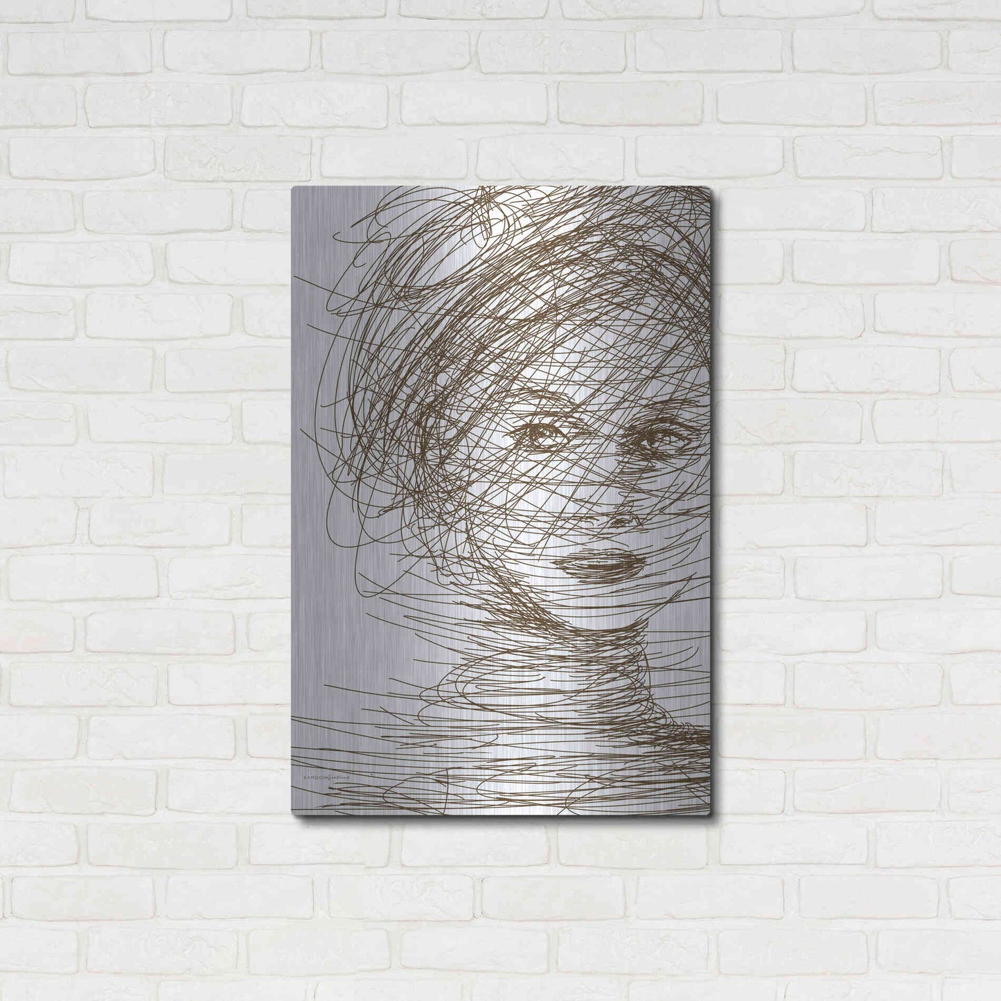 Luxe Metal Art 'Fascinator' by Kamdon Kreations, Metal Wall Art,24x36