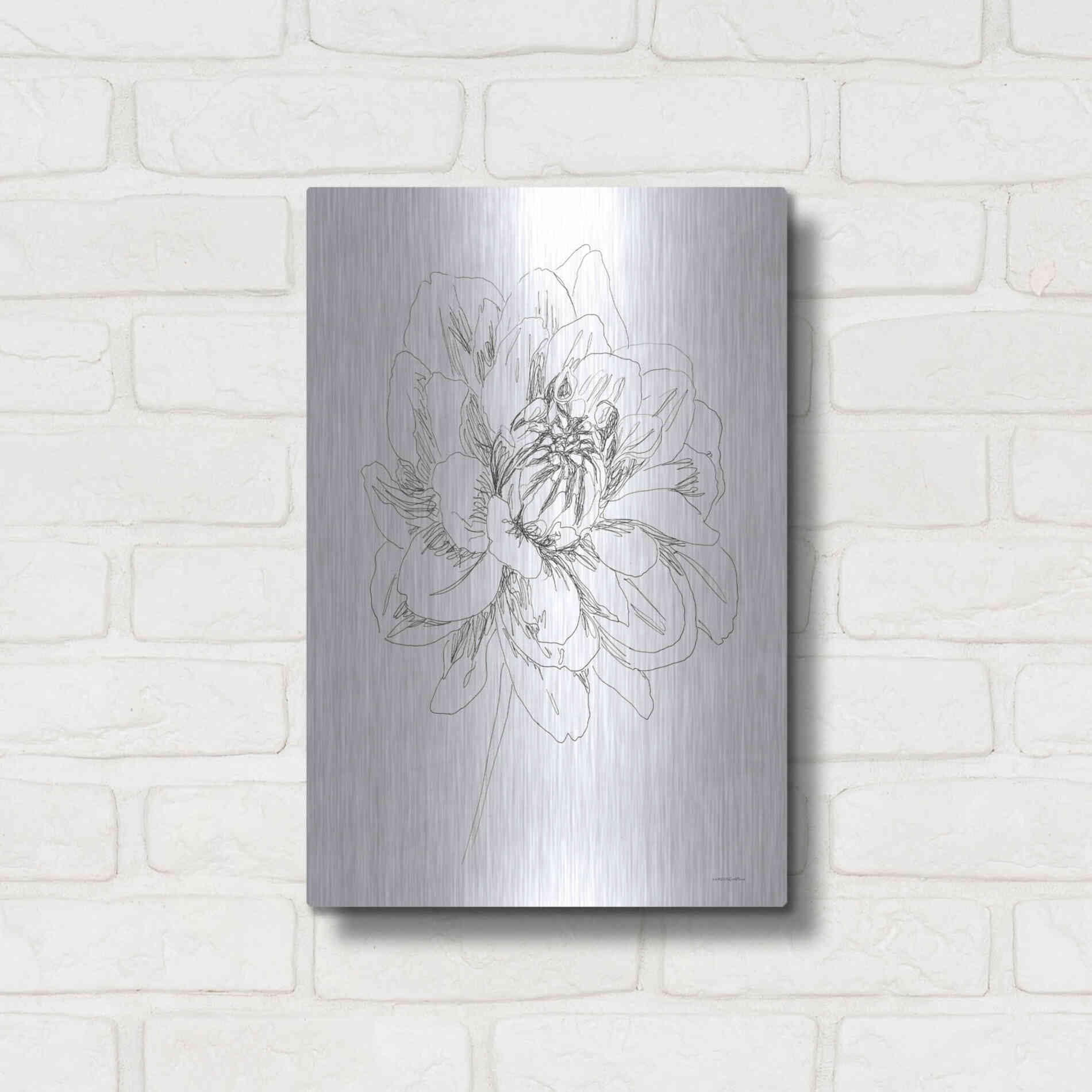 Luxe Metal Art 'The Center of things' by Kamdon Kreations, Metal Wall Art,12x16