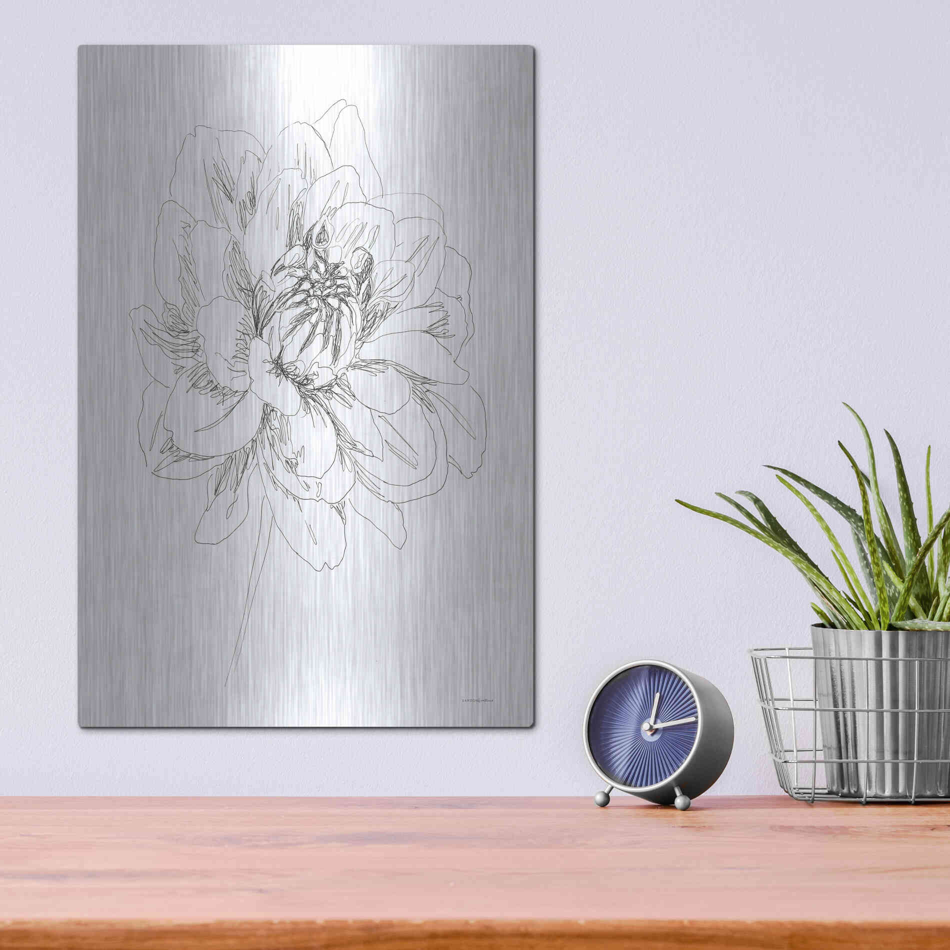 Luxe Metal Art 'The Center of things' by Kamdon Kreations, Metal Wall Art,12x16