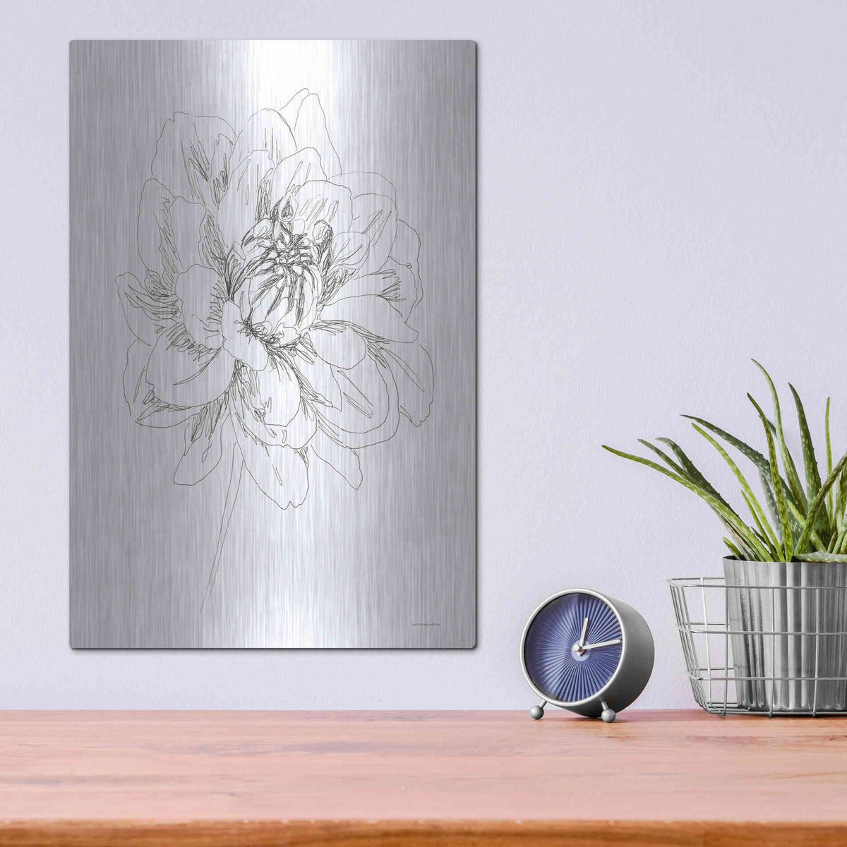 Luxe Metal Art 'The Center of things' by Kamdon Kreations, Metal Wall Art,12x16