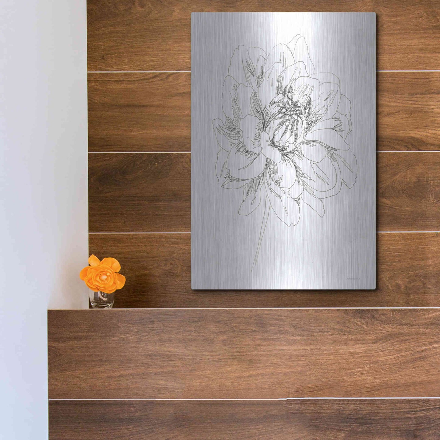 Luxe Metal Art 'The Center of things' by Kamdon Kreations, Metal Wall Art,12x16