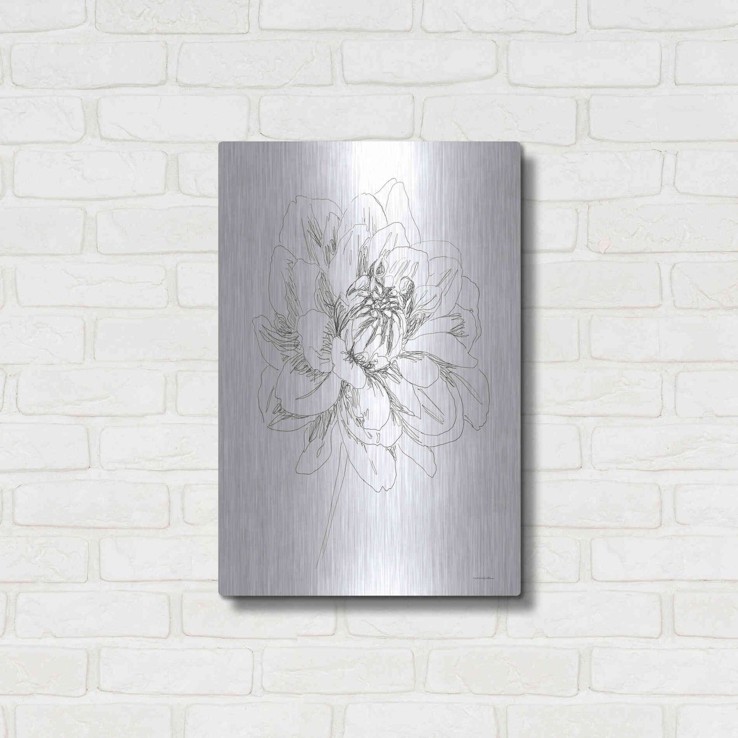 Luxe Metal Art 'The Center of things' by Kamdon Kreations, Metal Wall Art,16x24