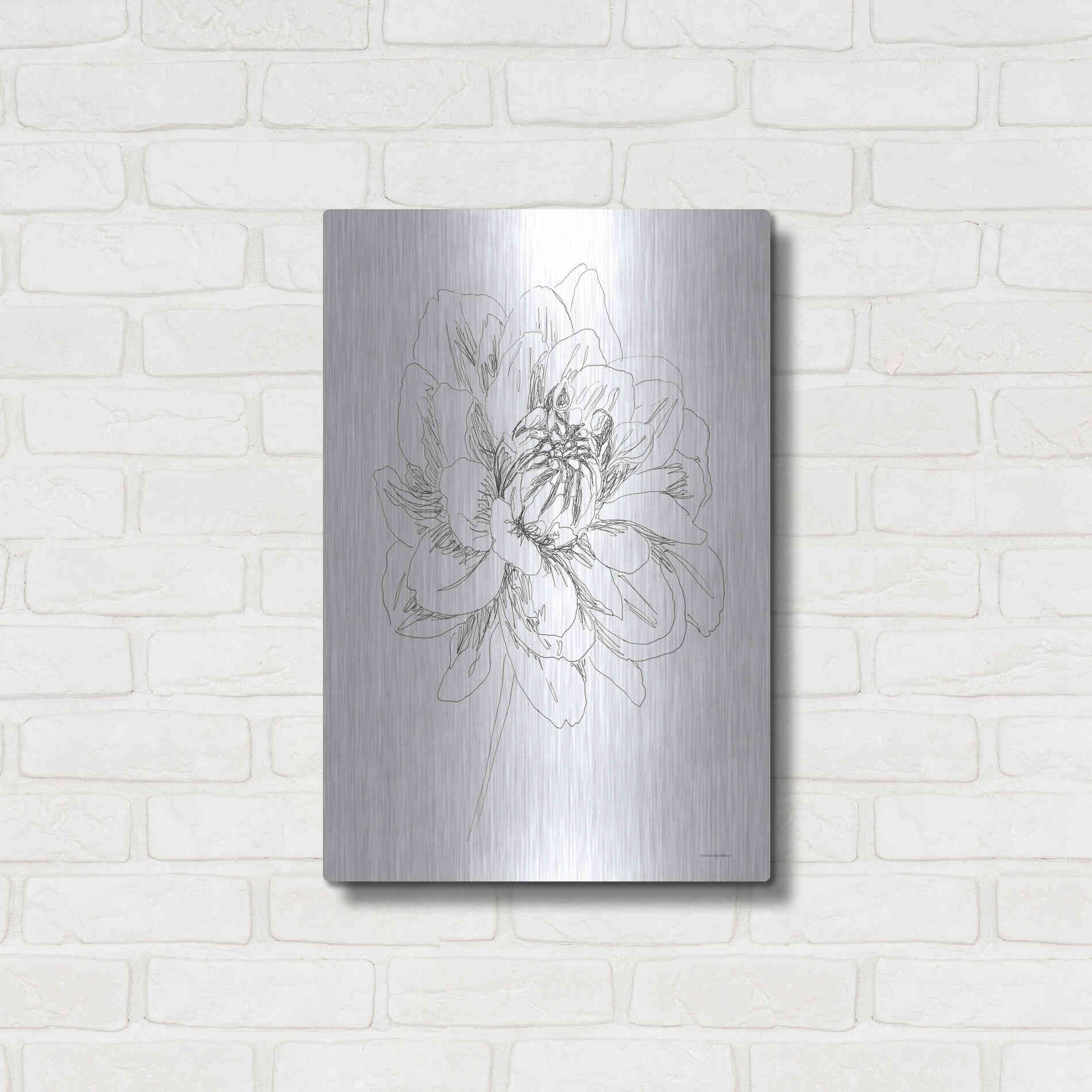 Luxe Metal Art 'The Center of things' by Kamdon Kreations, Metal Wall Art,16x24